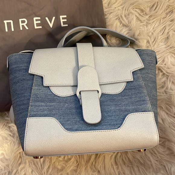 Senreve denim and light blue Chambray Maestra bag - Picture 2 of 8